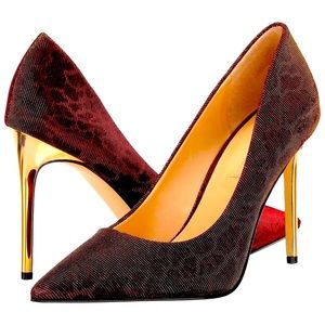 Textured Holographic Leopard Print Pump x V Camuto